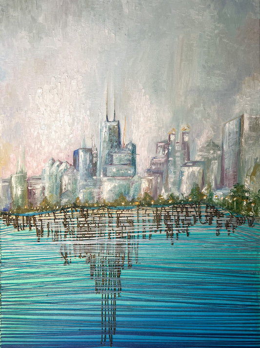 Calm waves on Lake Michigan